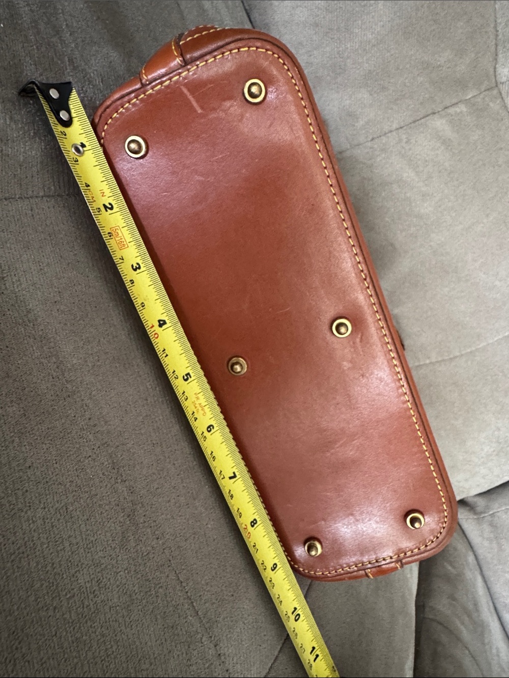 Dooney & Bourke Beige and Tan Pebbled Leather Shoulder Bag - Picture 2 of 8